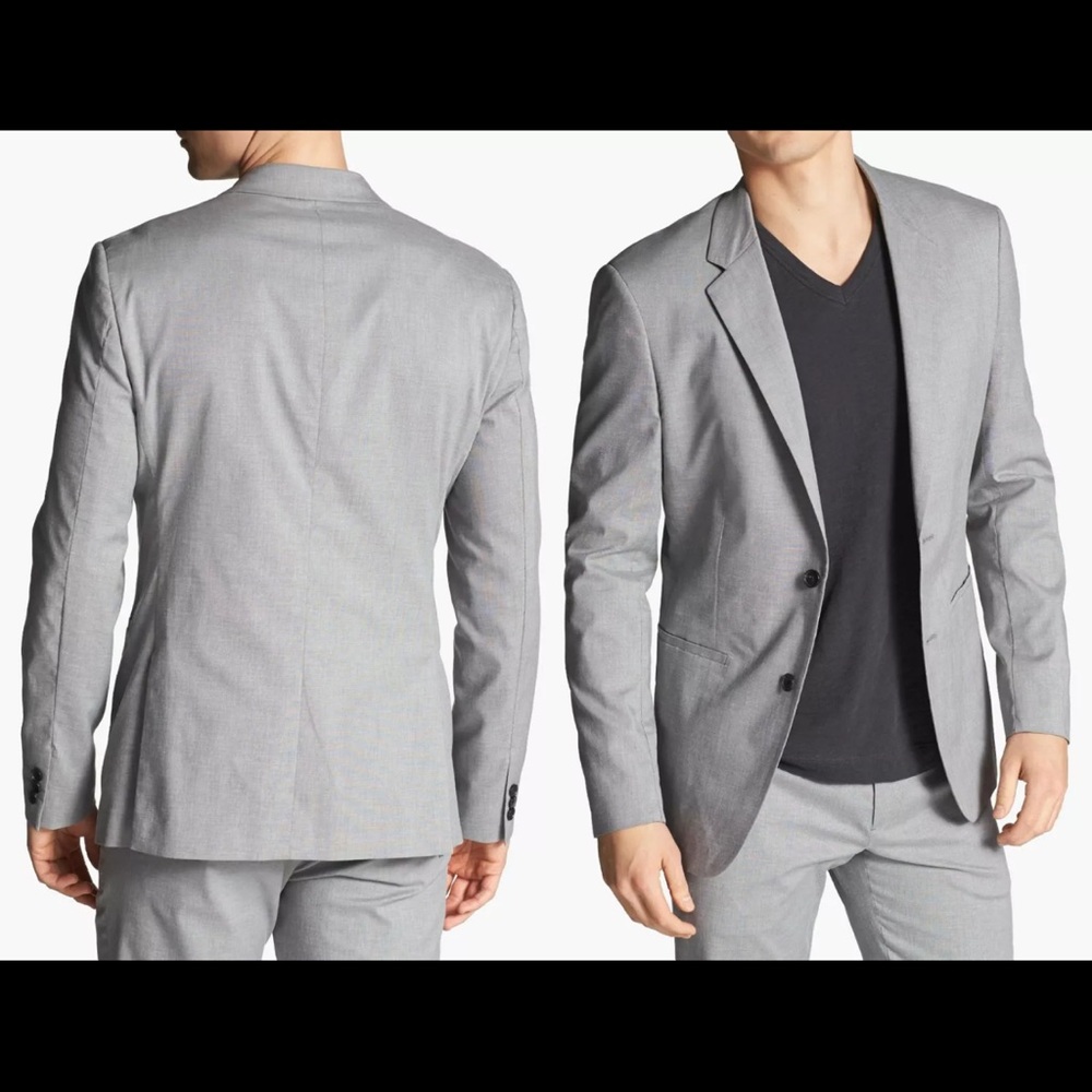 Theory Men's Gray Kris Slim Fit Wool Blazer Size 40
